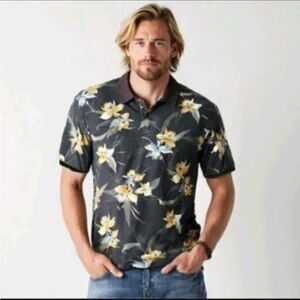 Tommy Bahama VTG Men’s Floral Polo Shirt Size Large